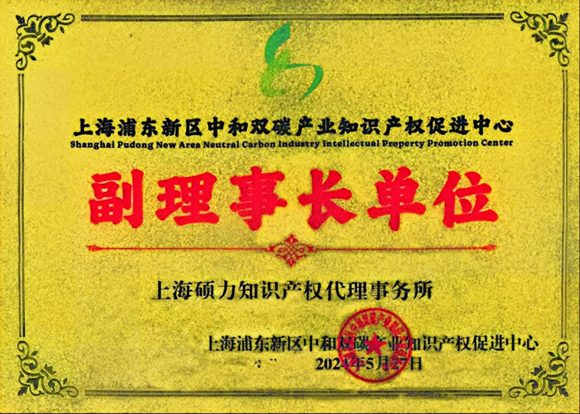 浦东新区中和双碳知识产权促进中心副理事长单位